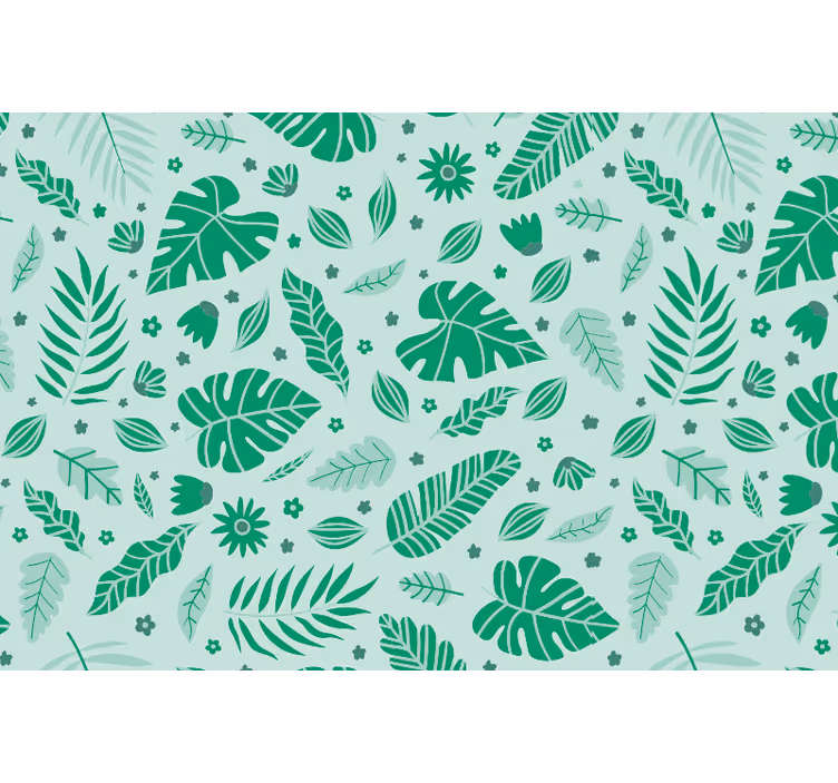 Estore de rolo verdes folhas tropicais - TenStickers