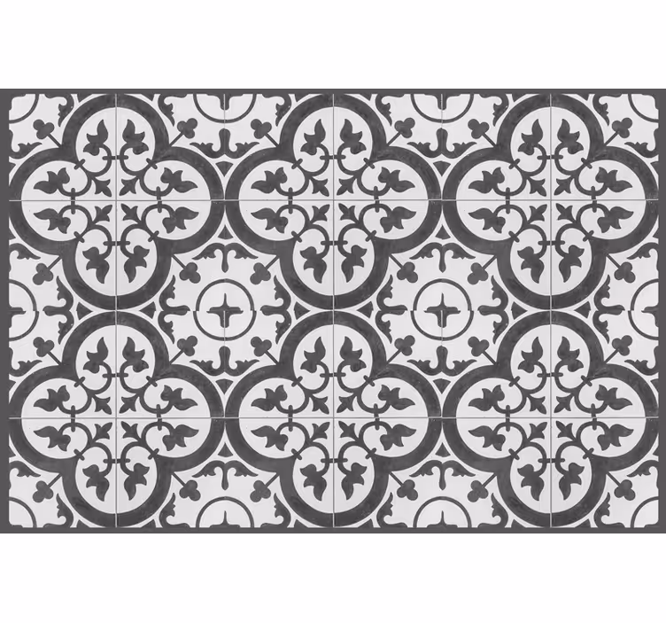 Estore de rolo cinzento com azulejos hidráulicos - TenStickers