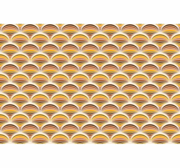 Estore de rolo bege padrão anos 70 - TenStickers