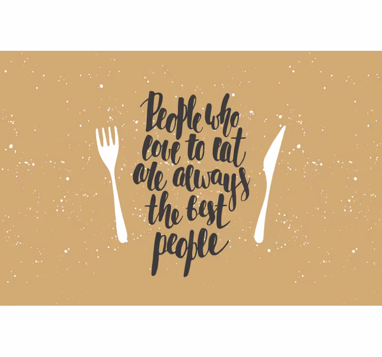 Estore de rolo bege para quem ama comer bem - TenStickers