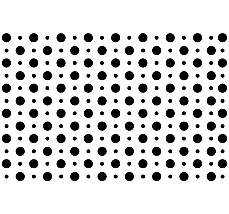 Estore de rolo preto com padrão de bolinhas simples - TenStickers