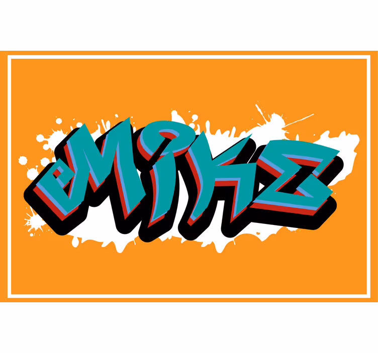 Estore de rolo laranja estilo selvagem rei grafite - TenStickers