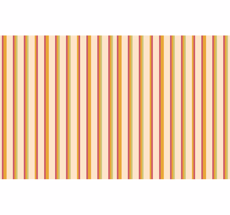 Estore de rolo laranja com padrão listrado retrô pastel - TenStickers