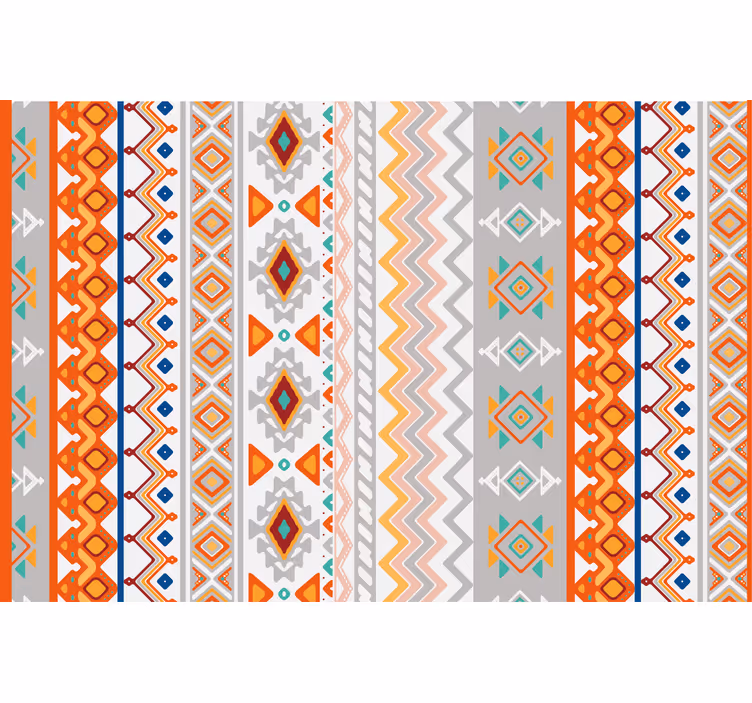 Estore de rolo laranja padrão estilo boêmio - TenStickers