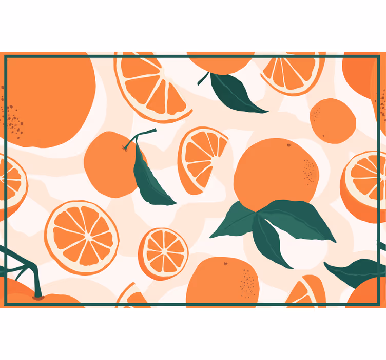 Estore de rolo laranja pedaços de tangerina - TenStickers