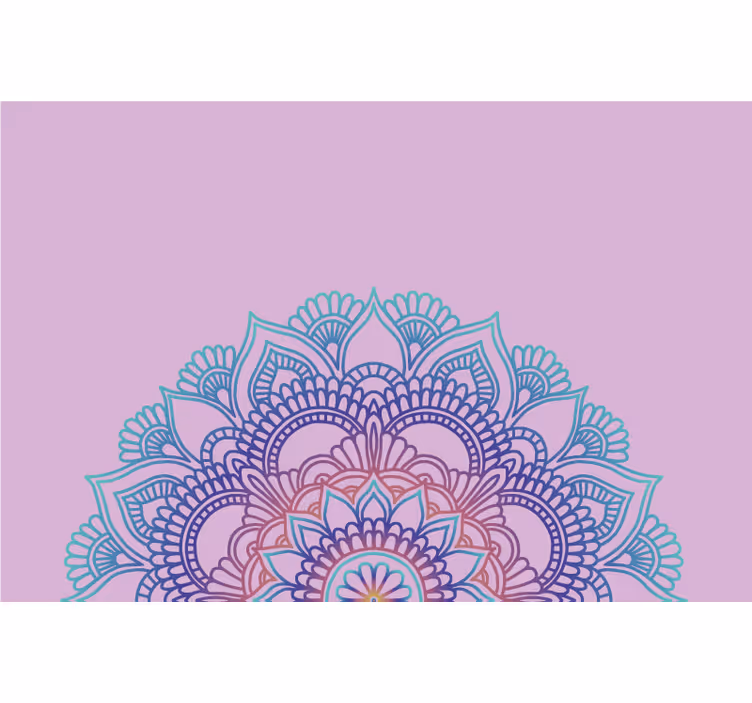 Estore de rolo roxo com meia mandala - TenStickers