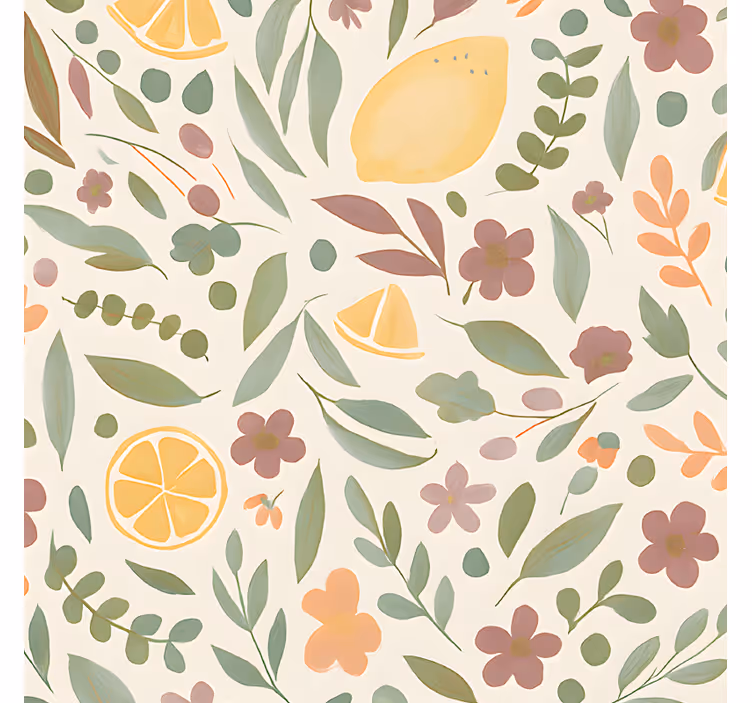 Estore de rolo exterior com design floral de limão - TenStickers