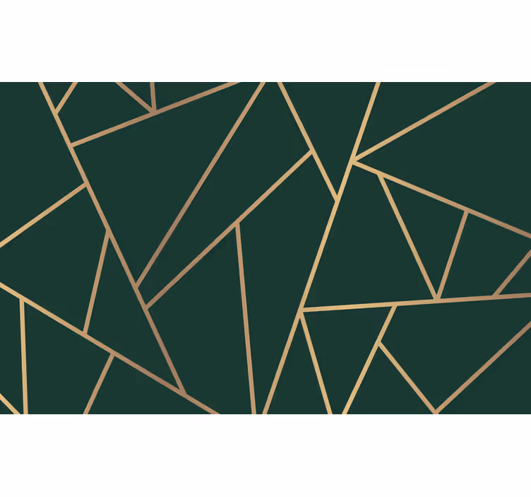 Estore de rolo exterior com linhas douradas em fundo verde - TenStickers