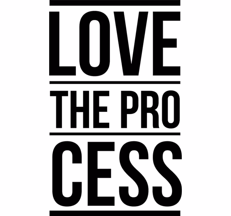 Estore de rolo empresa vinil frase ame o processo - TenStickers