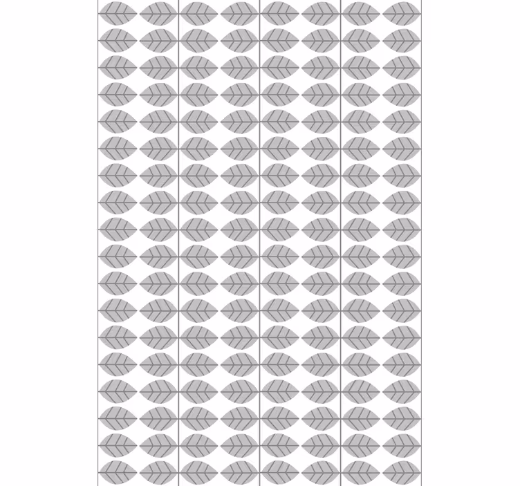 Estore de rolo para sala padrão folhagem cinza - TenStickers