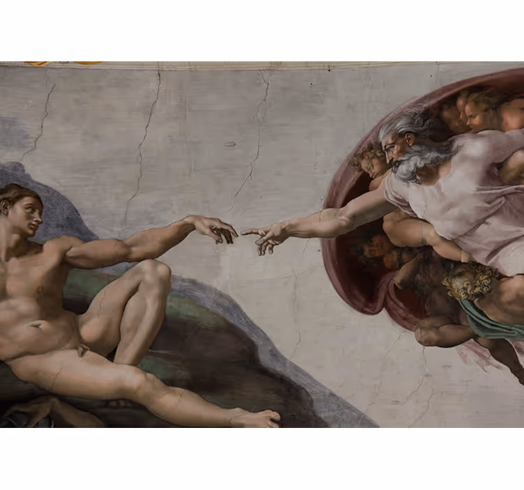 Estore de rolo quarto pintura da criação de adão - TenStickers