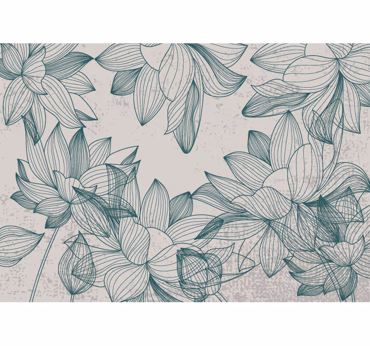Estore de rolo quarto silhuetas de flores - TenStickers
