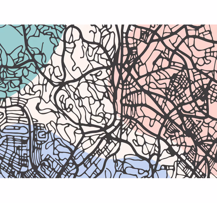 Estore de rolo quarto mapa de kuala lumpur bege - TenStickers