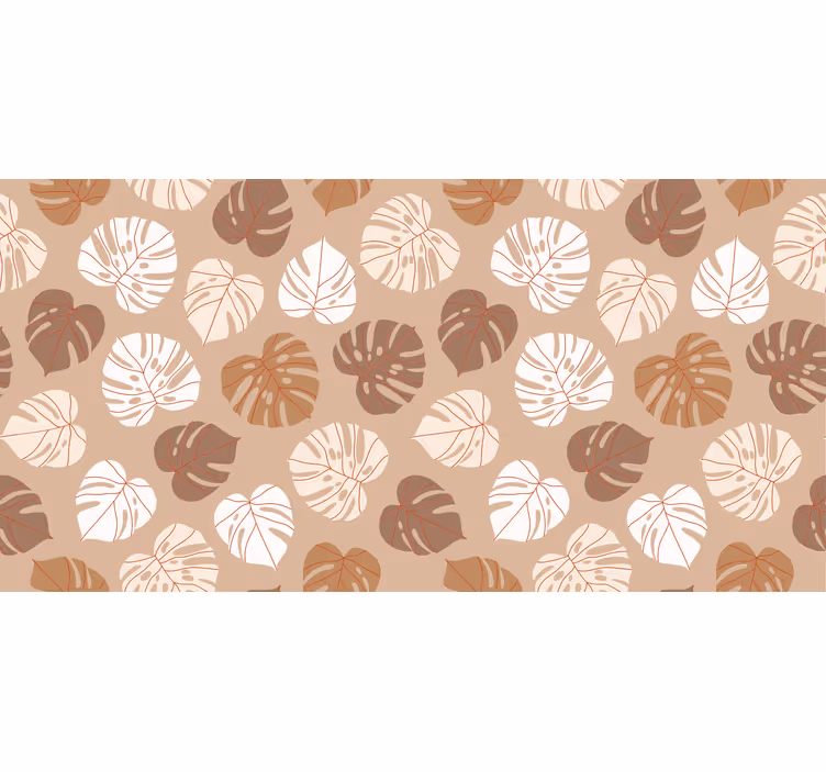 Estore de rolo quarto plantas tropicais bege - TenStickers