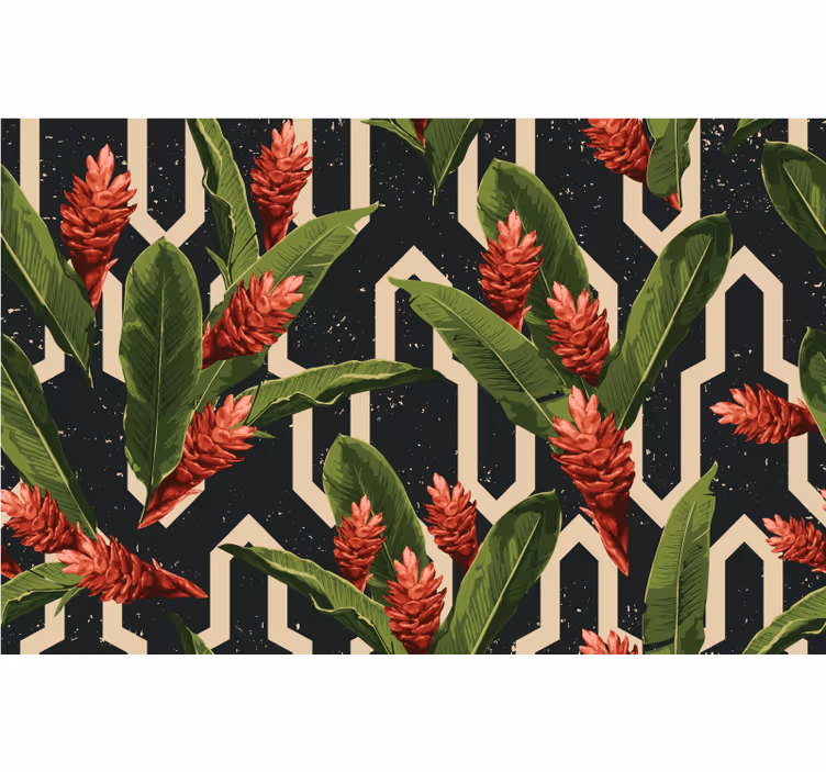Estore de rolo quarto folhas tropicais vintage - TenStickers