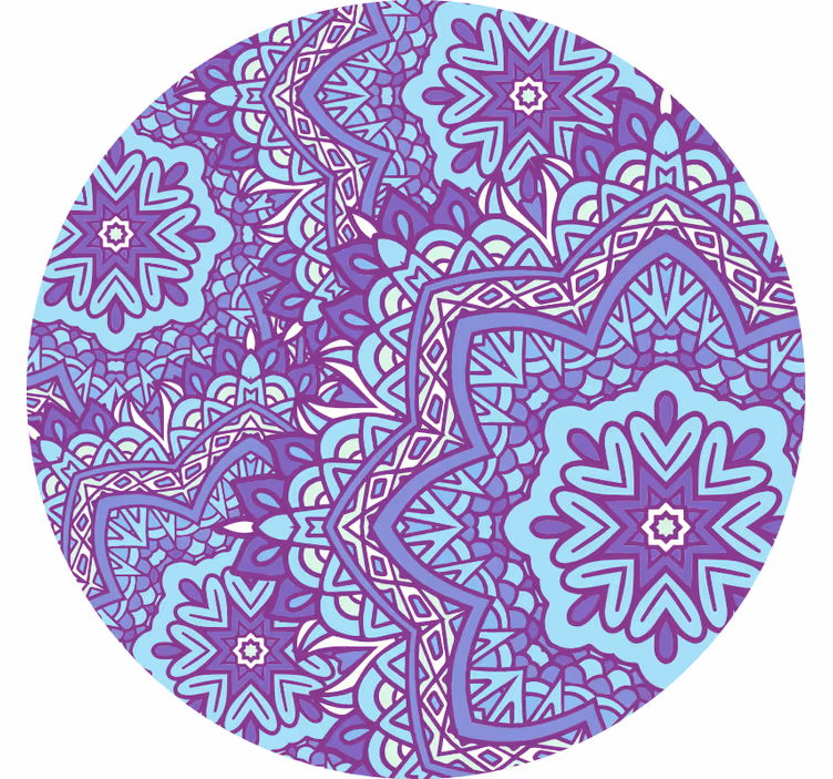 Estore de rolo quarto mandala azul e roxa - TenStickers
