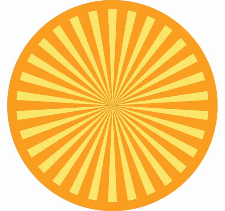 Estore de rolo quarto pôr do sol abstrato em tons laranja - TenStickers