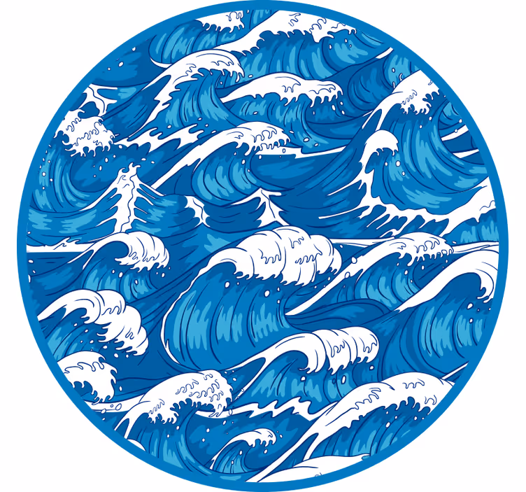 Estore de rolo quarto ondas japonesas - TenStickers
