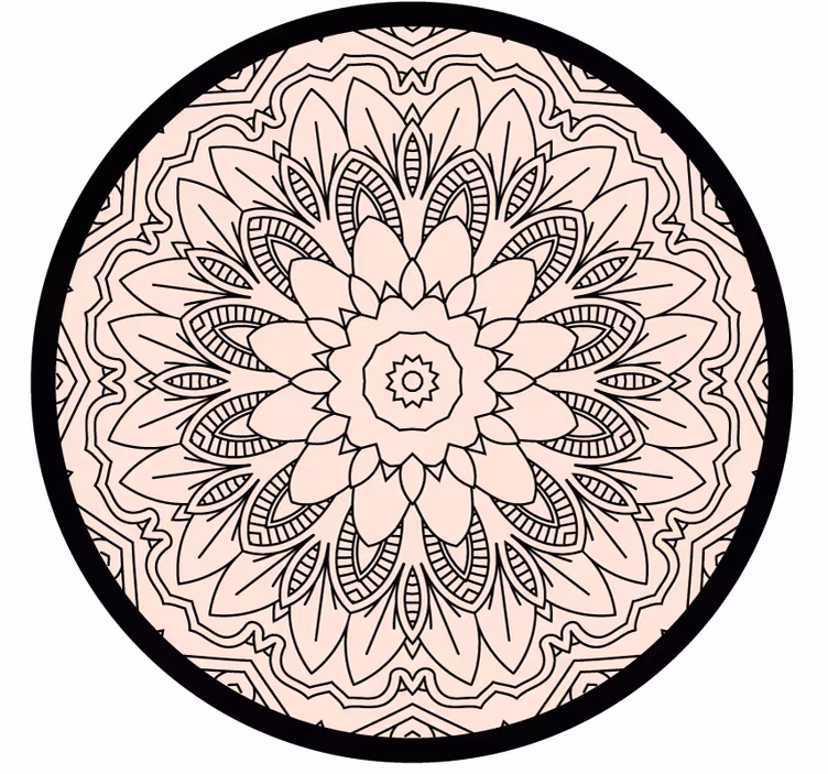 Estore de rolo quarto tapete circular efeito visual - TenStickers