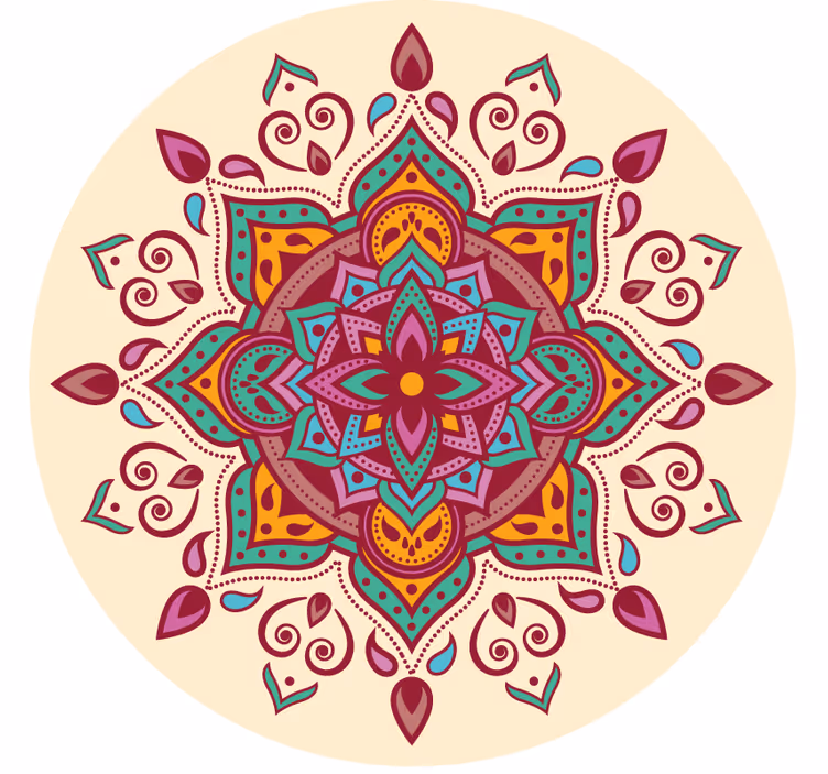 Estore de rolo quarto mandala rosada - TenStickers