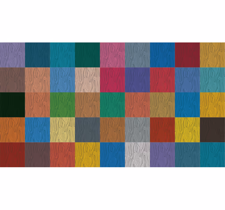 Estore de rolo quarto tapete vinílico blocos coloridos - TenStickers