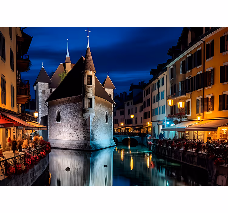 Estore de rolo para sala cidade de annecy - TenStickers