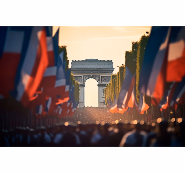 Estore de rolo para sala dia nacional em paris - TenStickers
