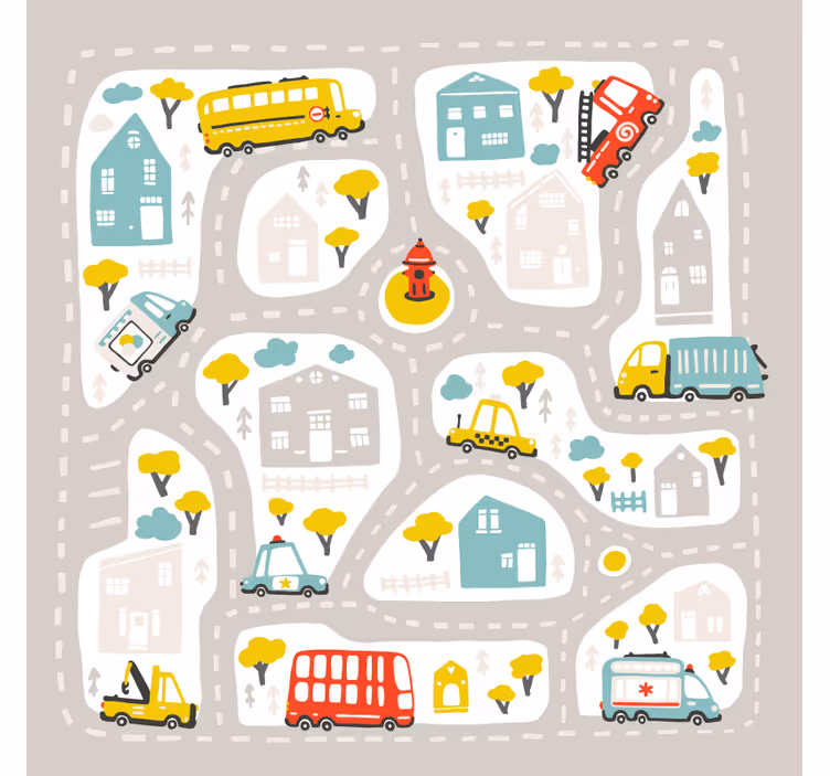 Estore de rolo infantil estilo nórdico urbano - TenStickers