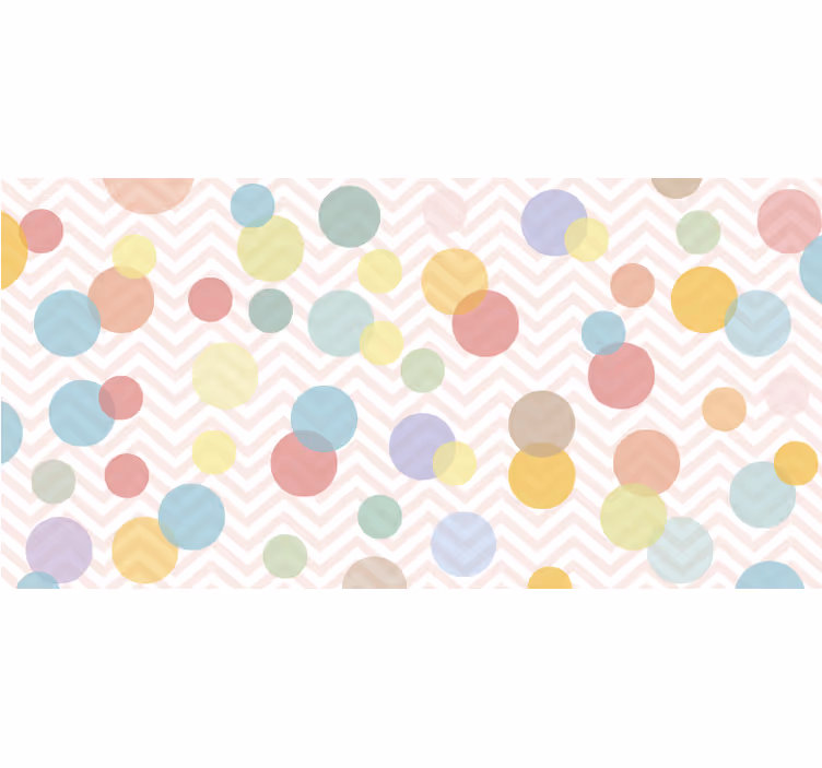 Estore de rolo infantil chevron com bolinhas coloridas - TenStickers