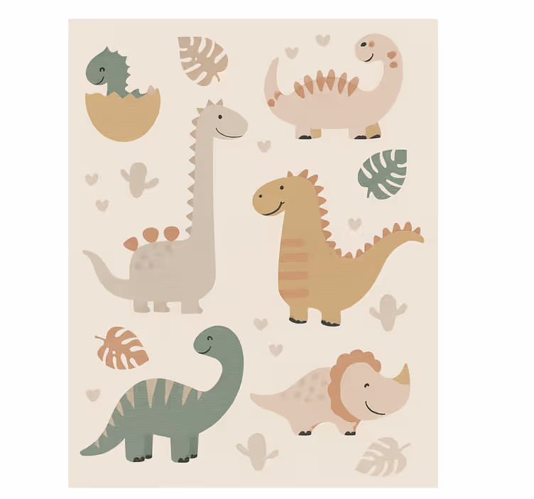 Estore de rolo infantil design jurássico bege - TenStickers