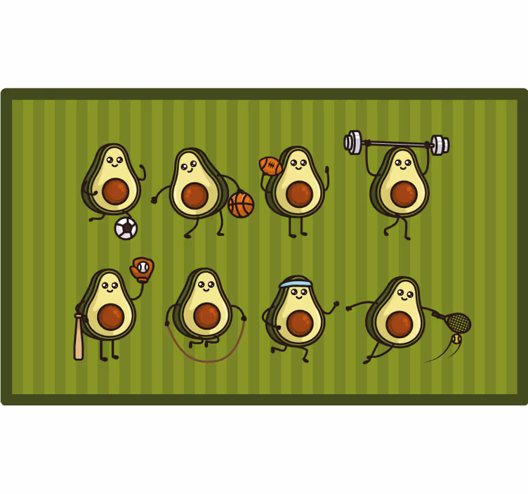 Estore de rolo infantil abacates animados - TenStickers