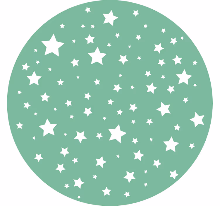 Estore de rolo infantil estrelas verdes redondas - TenStickers