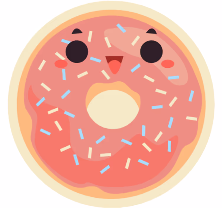 Estore de rolo infantil donuts de anime - TenStickers