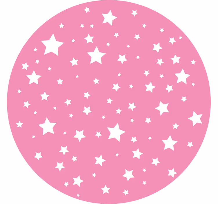 Estore de rolo infantil estrelas rosas redondas - TenStickers