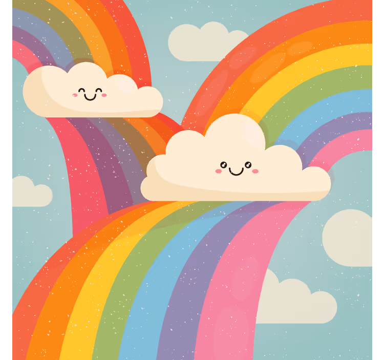 Estore de rolo infantil arco-íris nas nuvens - TenStickers