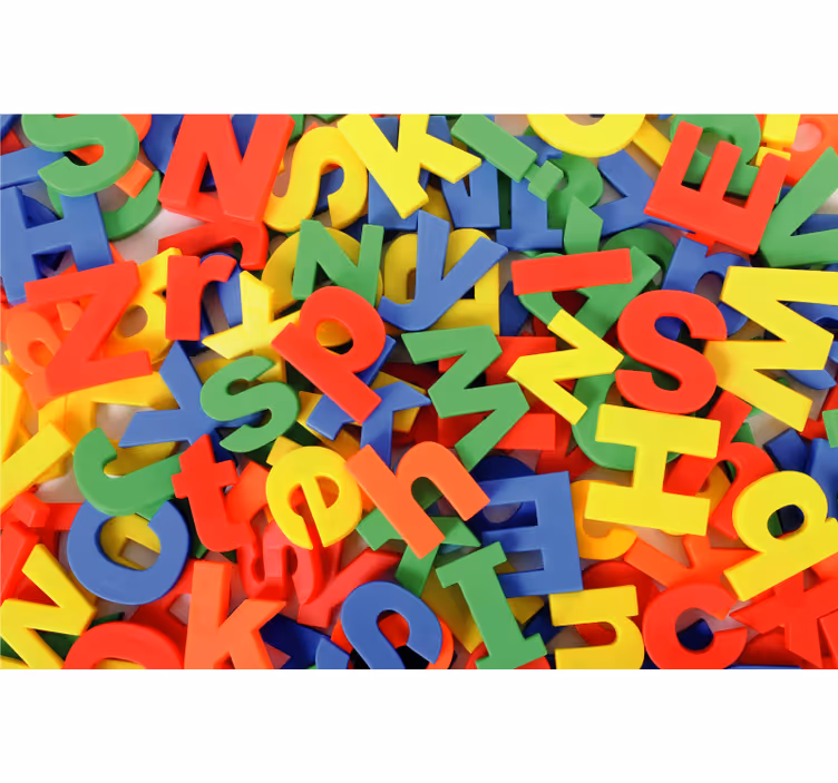Estore de rolo infantil tapete vinílico letras do alfabeto - TenStickers