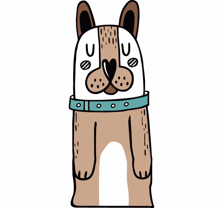 Estore de rolo infantil vinil para porta de cachorro - TenStickers