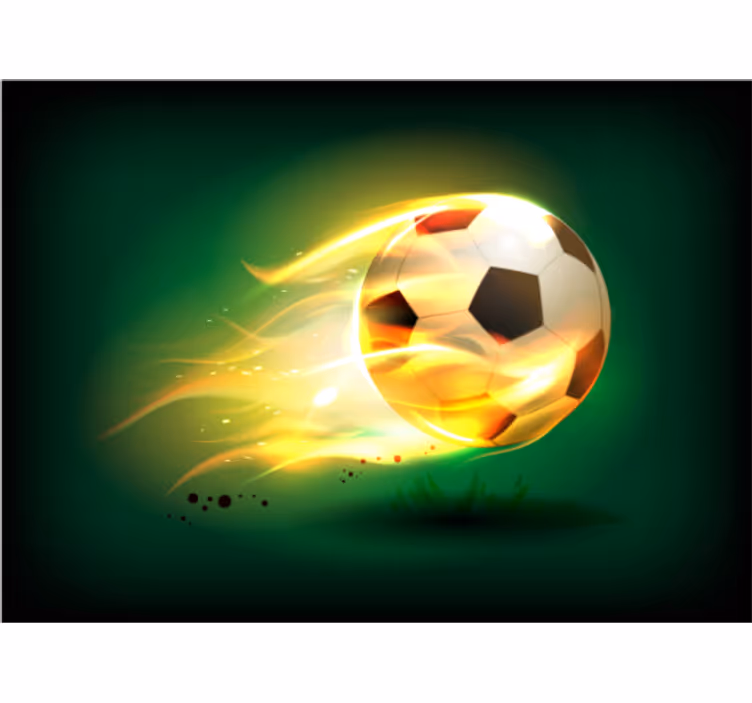 Estore de rolo infantil futebol legal em chamas - TenStickers