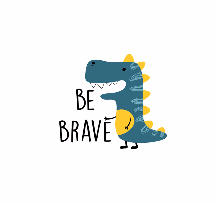 Estore de rolo infantil dinossauro nórdico corajoso - TenStickers