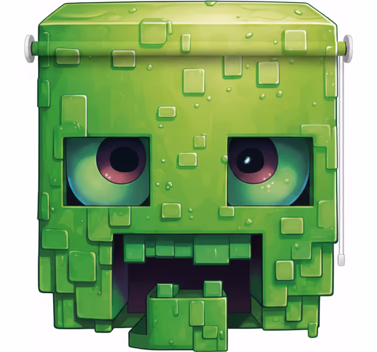 Estore de rolo infantil personagem pixel art assustador - TenStickers