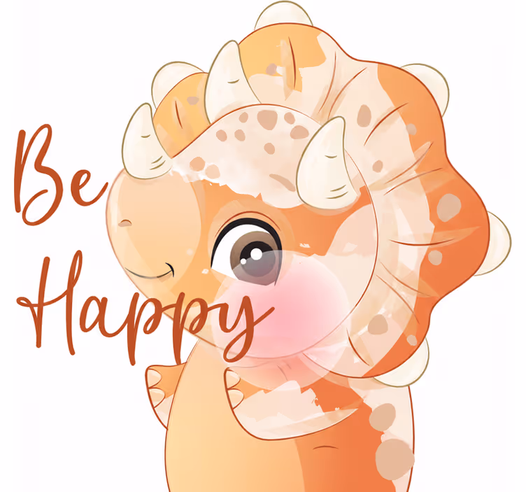Estore de rolo infantil dinossauro nórdico feliz - TenStickers