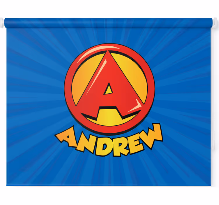 Estore de rolo infantil com letra inicial super - TenStickers