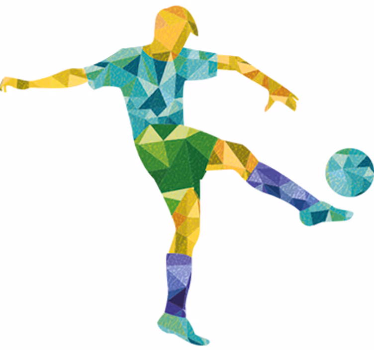 Estore de rolo juvenil vinil juvenil futebol geométrico - TenStickers