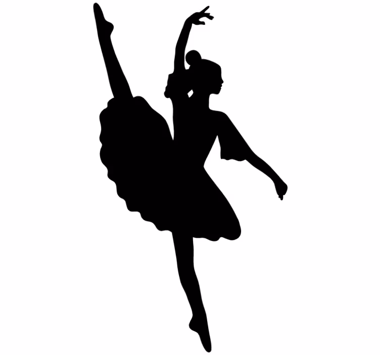 Estore de rolo juvenil vinil silhueta bailarina elástica - TenStickers