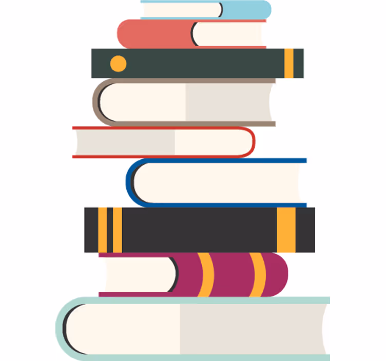 Estore de rolo juvenil adesivo de livros empilhados - TenStickers