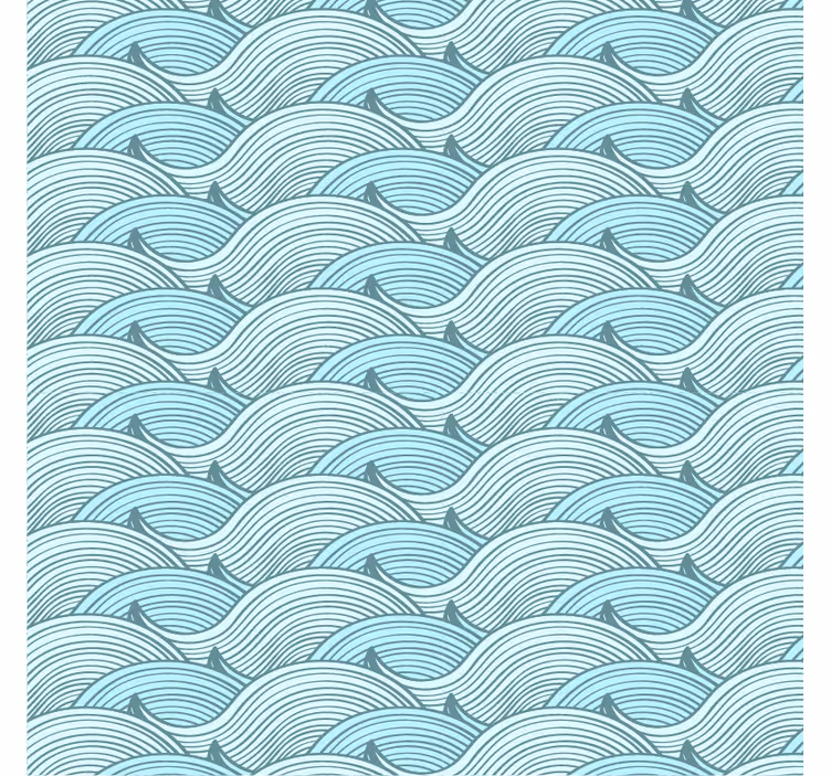 Estore de rolo juvenil padrão ondas - TenStickers