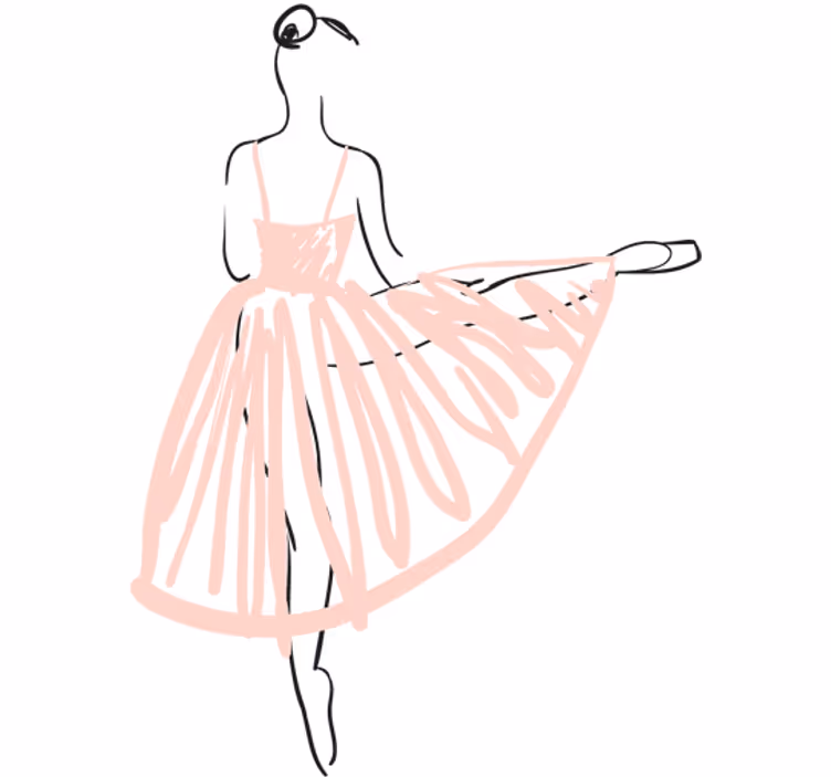 Estore de rolo juvenil vinil decorativo dança - TenStickers