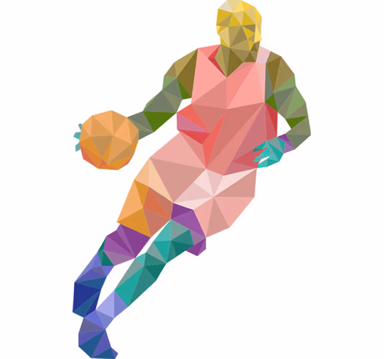 Estore de rolo juvenil vinil decorativo basquete origami - TenStickers