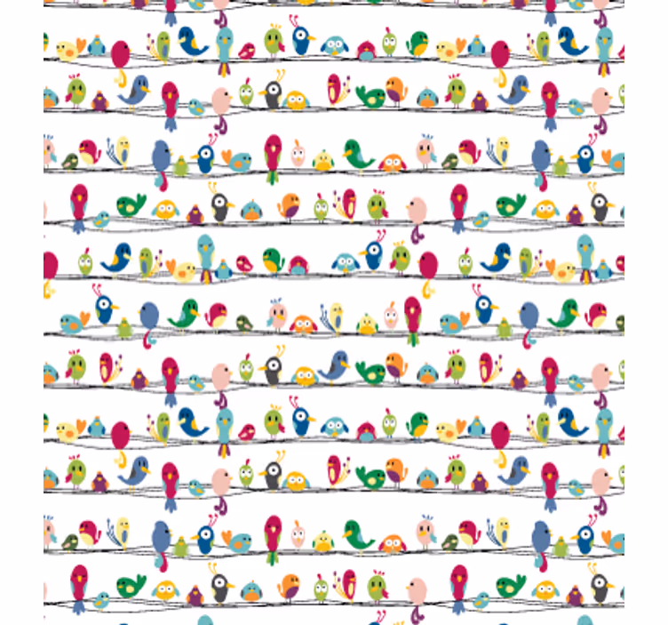 Estore de rolo juvenil com padrão de pássaros - TenStickers