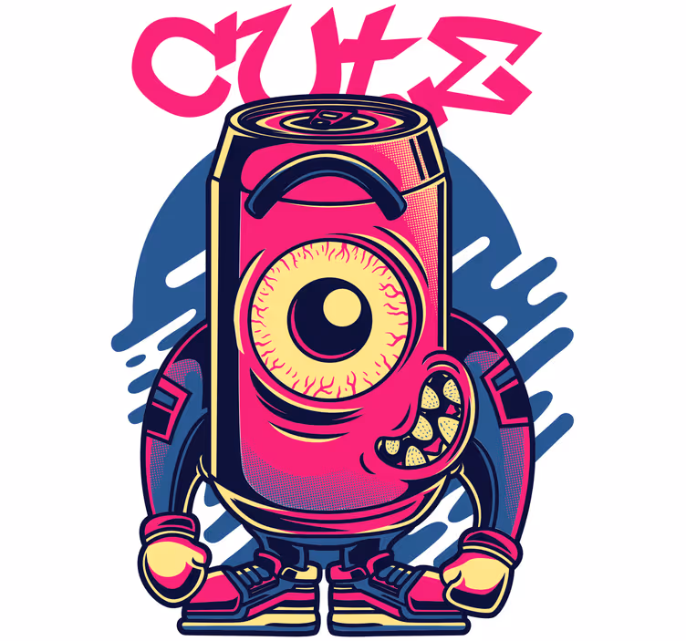 Estore de rolo juvenil grafite fofo - TenStickers